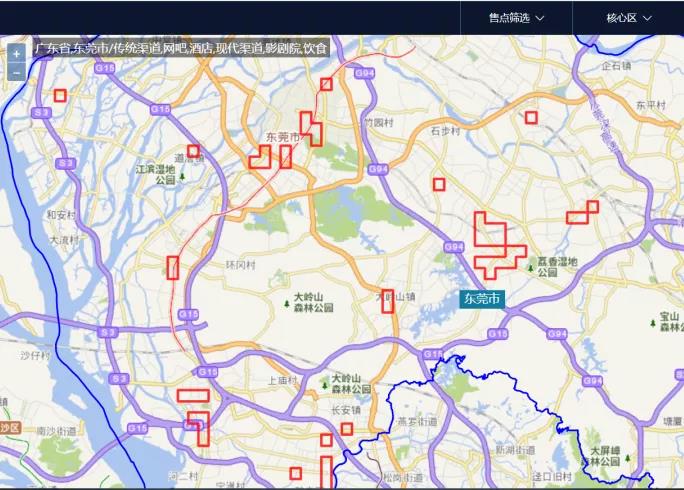 客流量前10%区域